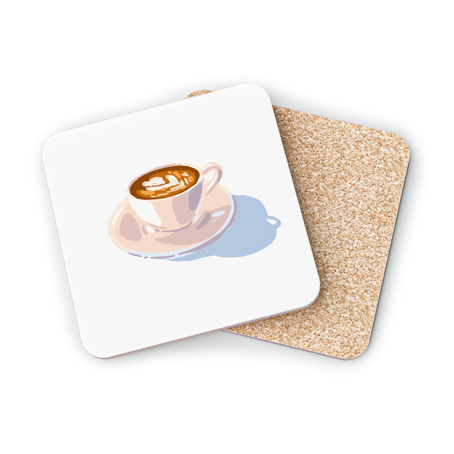Artistic Coffee Coasters - Ceramic Drink Coasters, Cute Home Decor, Gifts for Coffee Lovers, Fun Kitchen Accessories, Rustic Style (drawn with the help of ArtWorkout)
