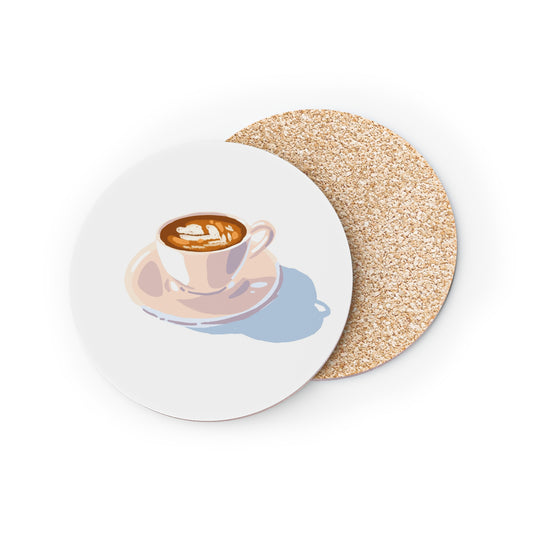 Artistic Coffee Coasters - Ceramic Drink Coasters, Cute Home Decor, Gifts for Coffee Lovers, Fun Kitchen Accessories, Rustic Style (drawn with the help of ArtWorkout)